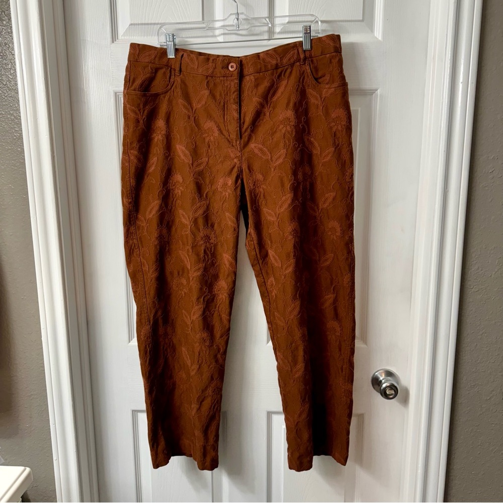 Multiples Terracotta Embroidered Skirt